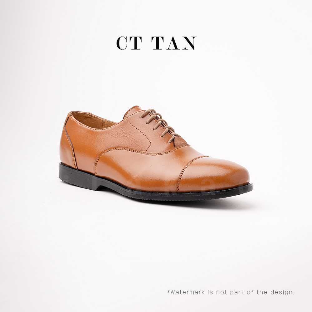 Ilakad Captoe Tan Oxford Men Genuine Leather Dress Formal Shoes Marikina Made