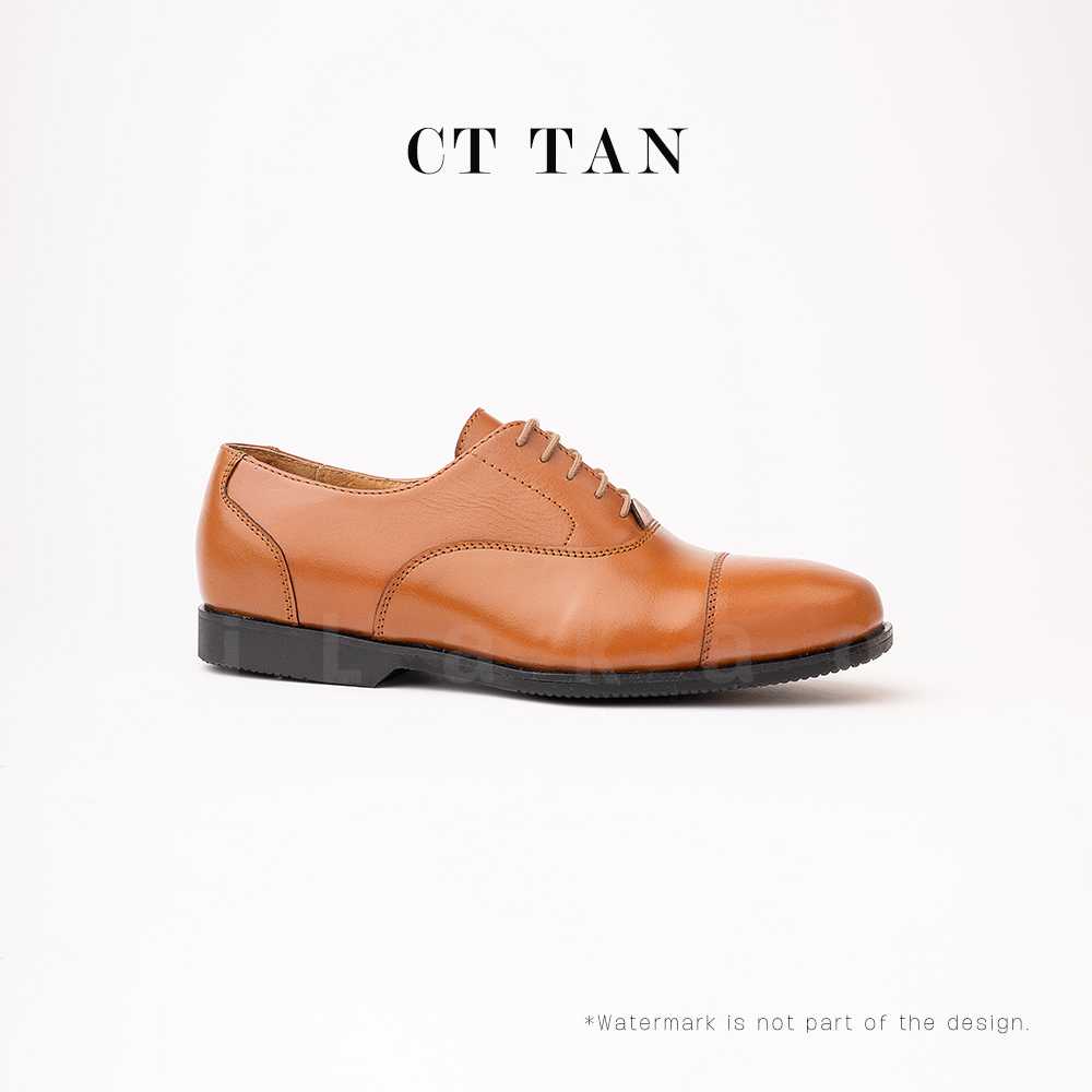 Ilakad Captoe Tan Oxford Men Genuine Leather Dress Formal Shoes Marikina Made