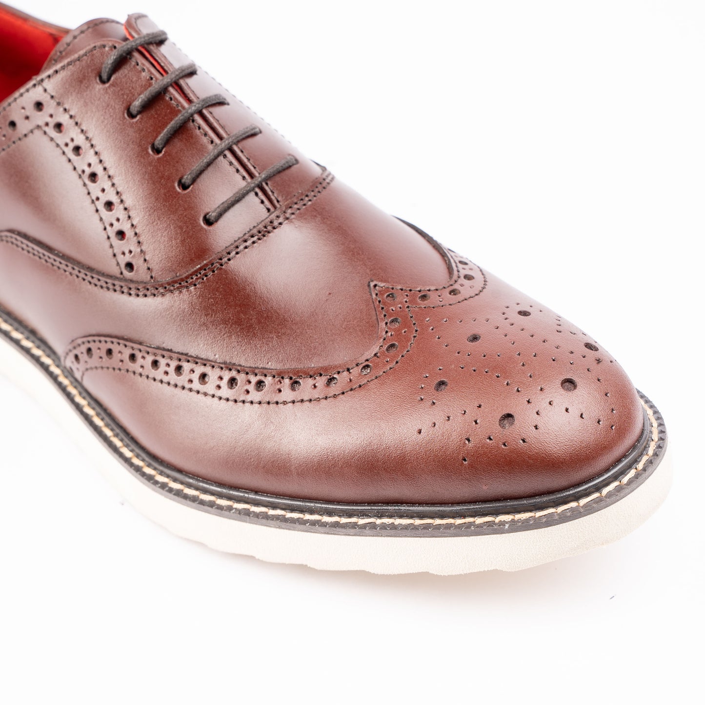 Ilakad Oxford LITE Chestnut Wingtip Rubber Outsole Smart Casual Formal Genuine Leather Shoes Marikina Made