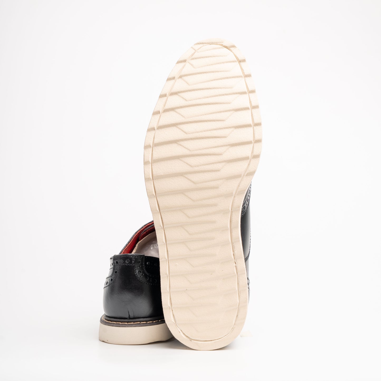 Ilakad Oxford LITE Black/White Wingtip Rubber Outsole Smart Casual Formal Genuine Leather Shoes Marikina Made