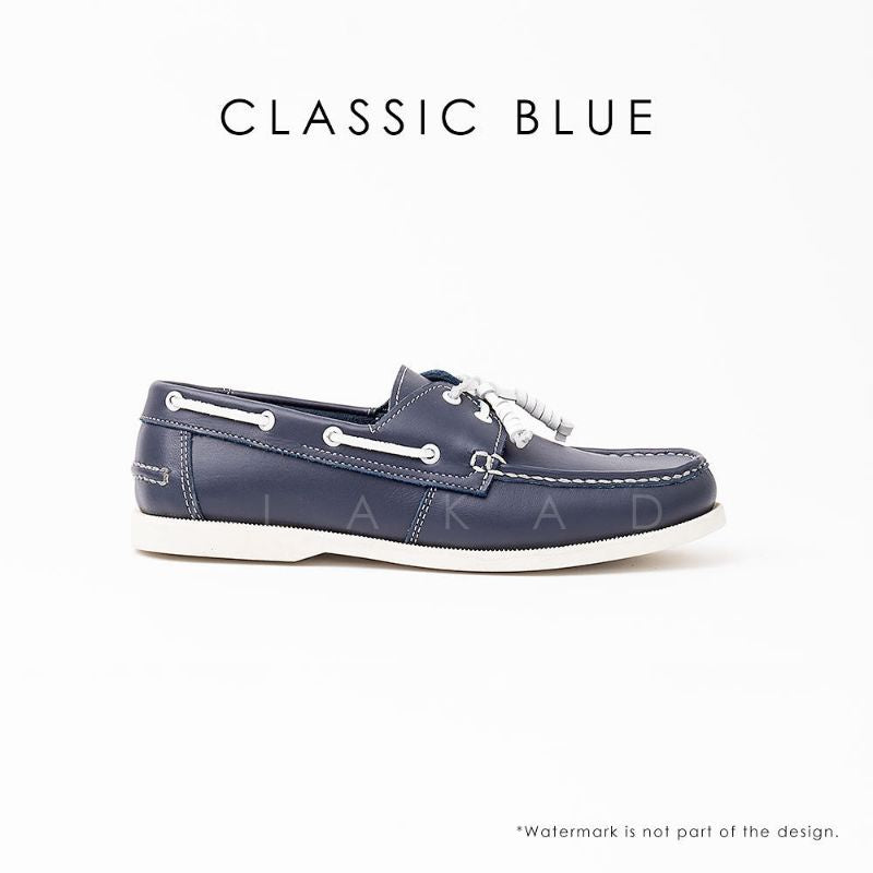 Ilakad Classic Blue Boat Shoes Topsider Men Genuine Leather Shoes Marikina Made