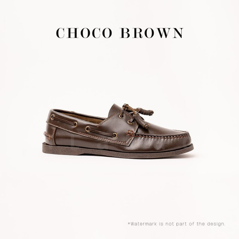 Ilakad Choco Brown Boat Shoes Topsider Men Genuine Leather Shoes Marikina Made