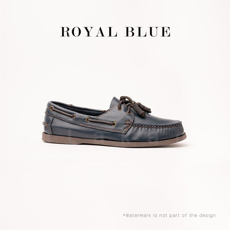 Ilakad Royal Blue Boat Shoes Topsider Men Genuine Leather Shoes Marikina Made