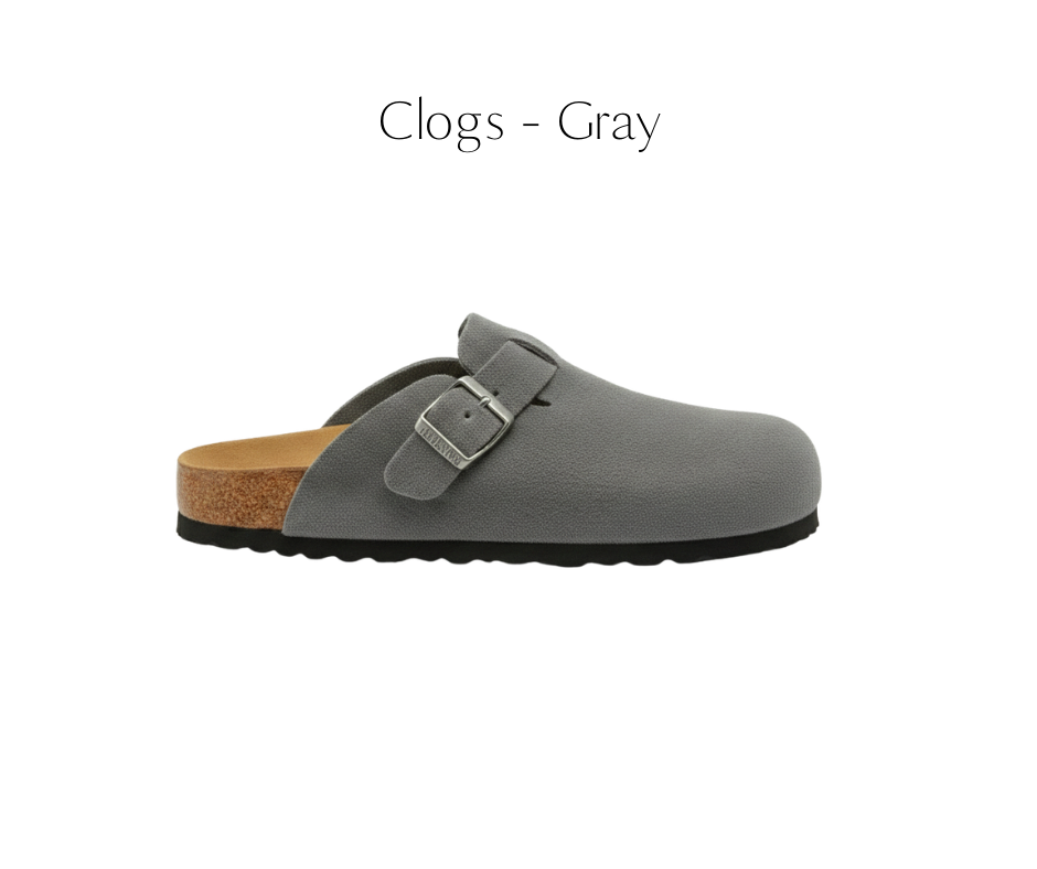 Ilakad Clogs - Gray Men Genuine Cow Leather Marikina Made