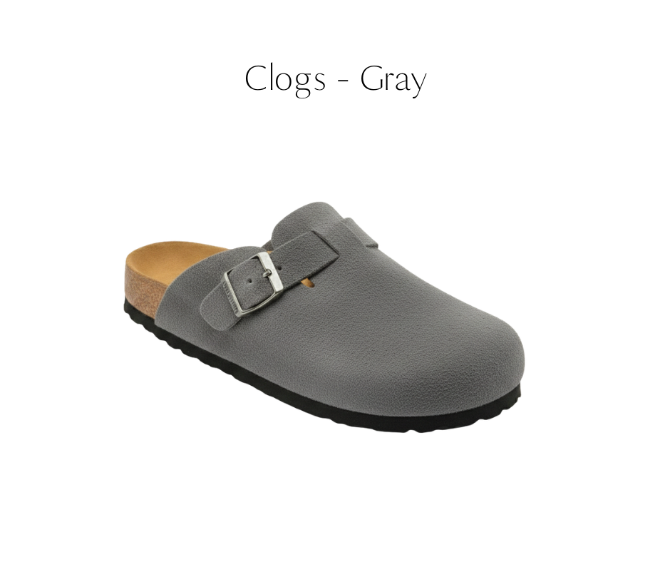 Ilakad Clogs - Gray Men Genuine Cow Leather Marikina Made