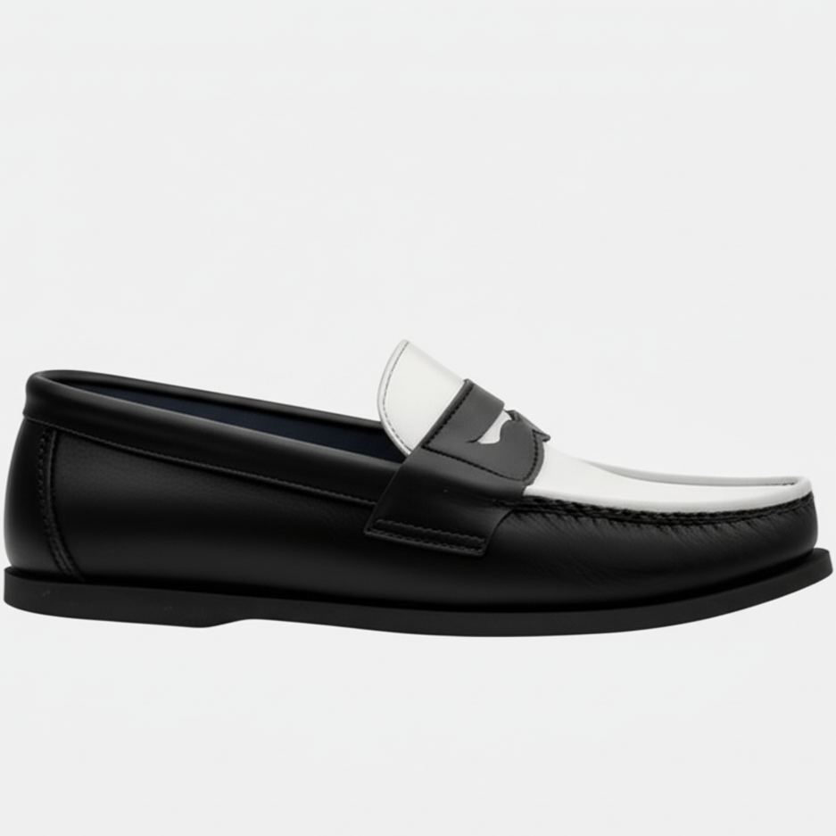 Ilakad Penny Loafer Two Tone Topsider Sole Men Genuine Leather Shoes Marikina Made