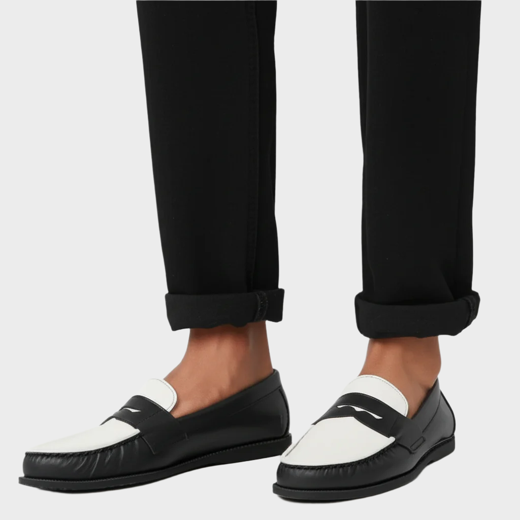 Ilakad Penny Loafer Two Tone Topsider Sole Men Genuine Leather Shoes Marikina Made