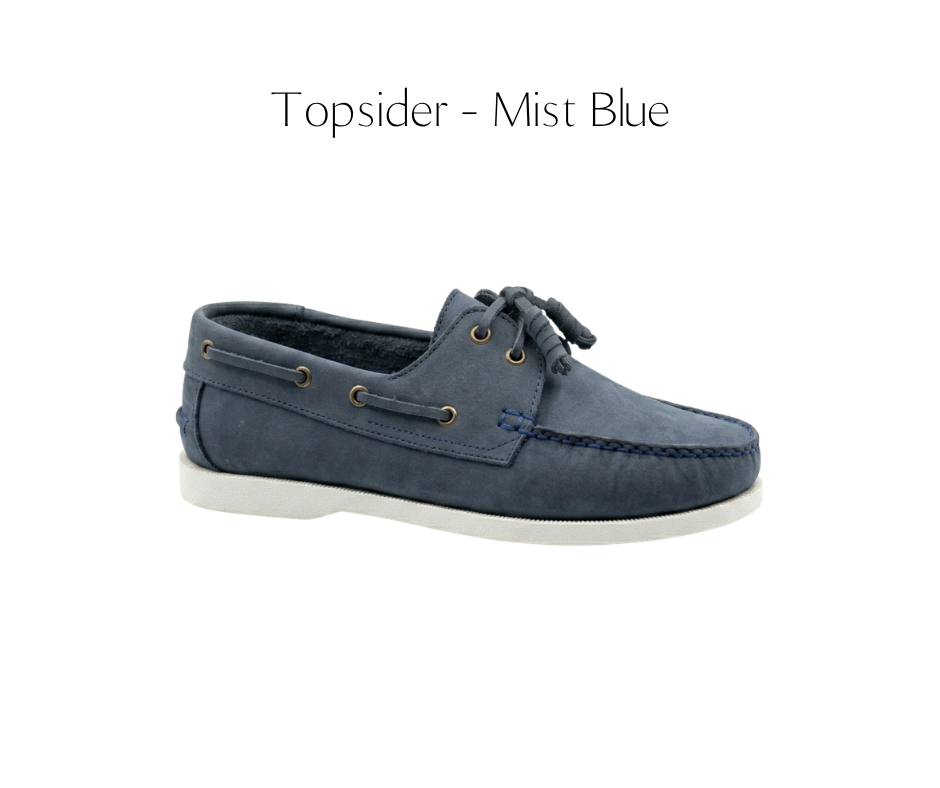 Ilakad Mist Blue Boat Shoes Topsider Men Genuine Leather Shoes Marikina Made
