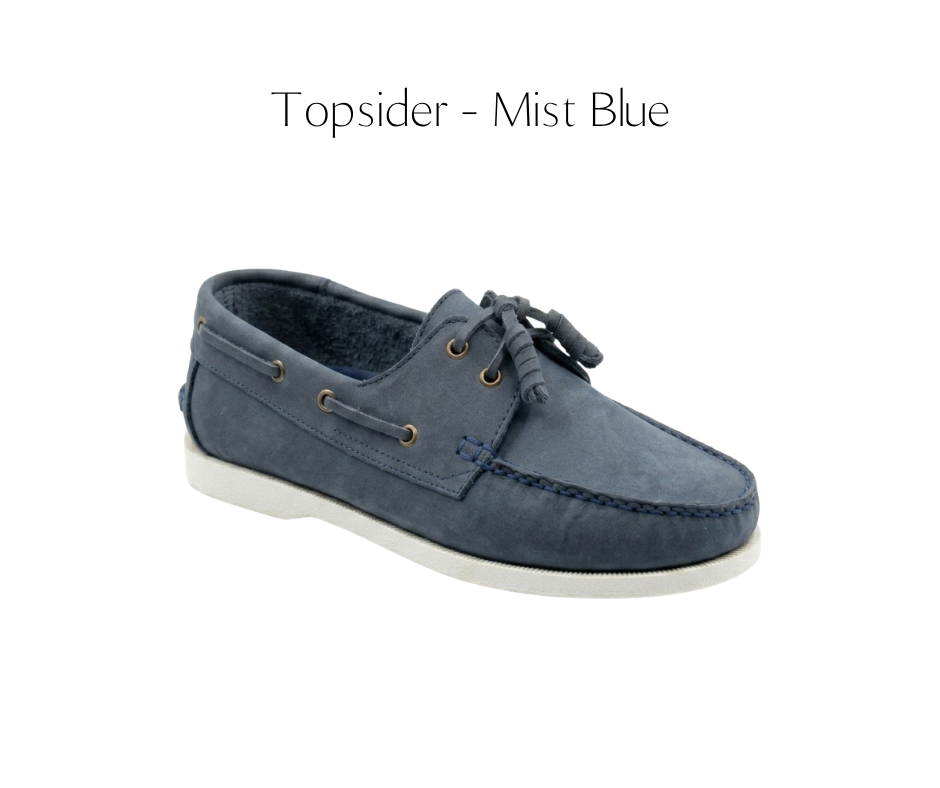 Ilakad Mist Blue Boat Shoes Topsider Men Genuine Leather Shoes Marikina Made