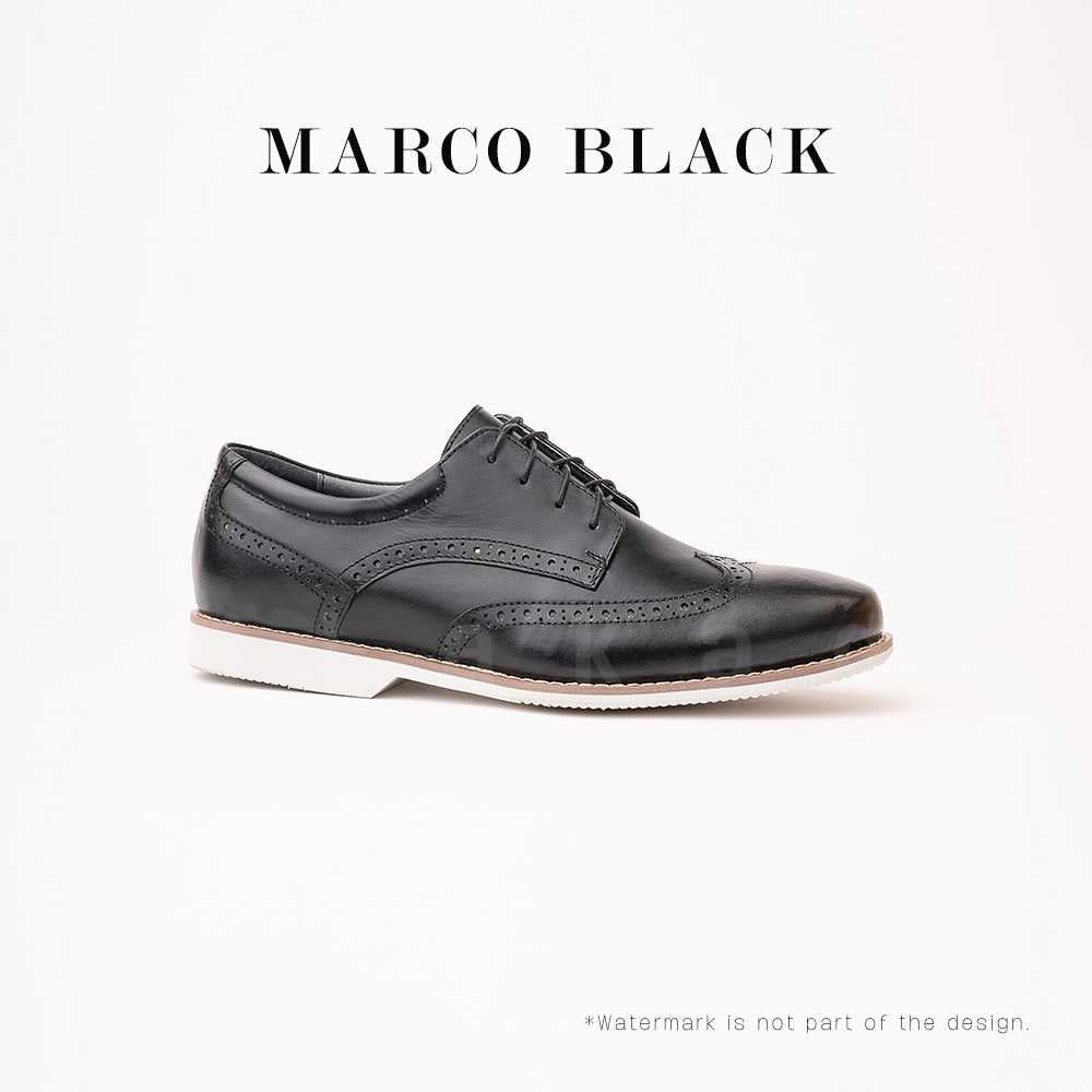 Ilakad Marco Black Derby Wingtip Men Genuine Leather Dress Formal Shoes Marikina Made