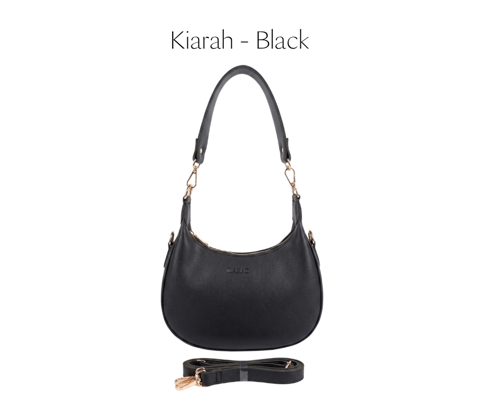 Ilakad Kiarah 3-Way Leather Moonbag (3 COLORS)