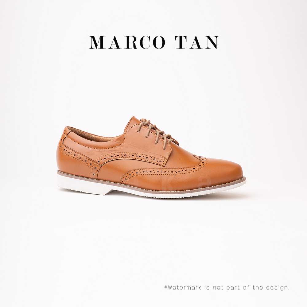 Ilakad Marco Tan Derby Wingtip Men Genuine Leather Dress Formal Shoes Marikina Made