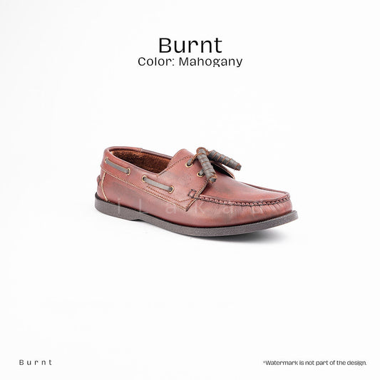 Ilakad Burnt Mahogany Boat Shoes Topsider Men Genuine Leather Shoes Marikina Made