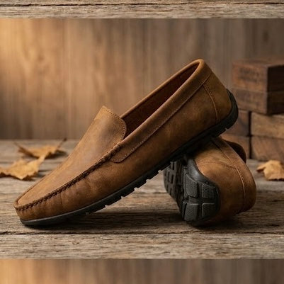Ilakad Elliot Zac Driving Loafer Shoes Men Slip on Genuine Leather Shoes Marikina Made (Copy)