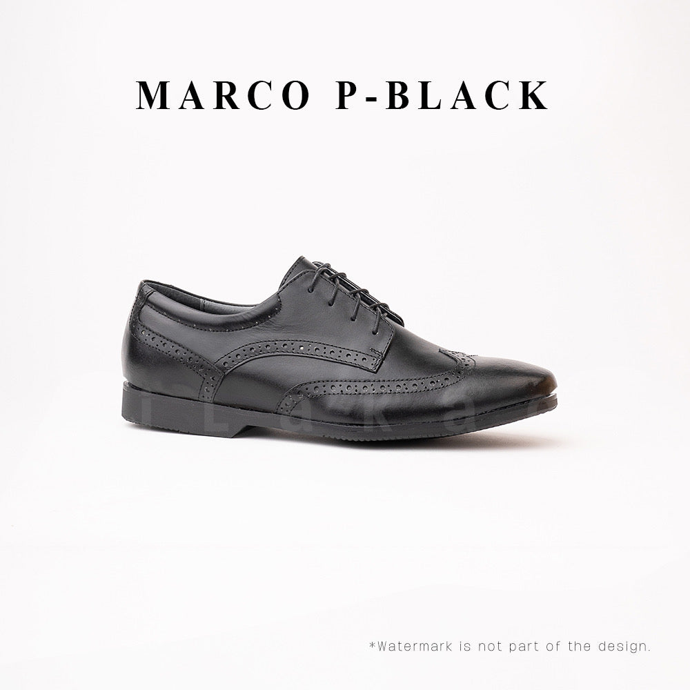 Ilakad Marco Plain Black Derby Wingtip Men Genuine Leather Dress Formal Shoes Marikina Made