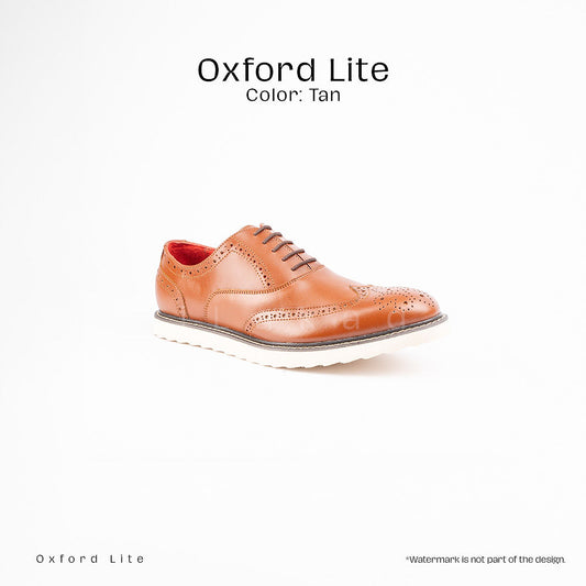 Ilakad Oxford LITE Tan Wingtip Rubber Outsole Smart Casual Formal Genuine Leather Shoes Marikina Made