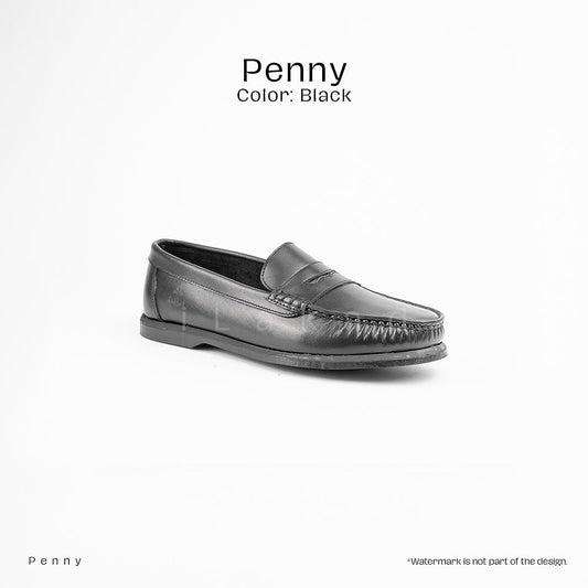 Ilakad Penny Loafer Black Topsider Sole Men Genuine Leather Shoes Marikina Made