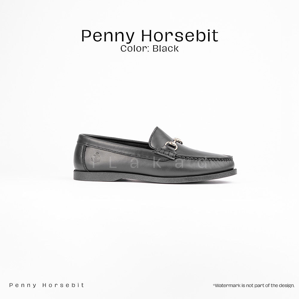 Ilakad Penny Loafer Horsebit Black Topsider Sole Men Genuine Leather Shoes Marikina Made