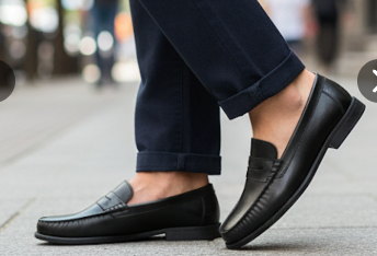 Ilakad Classic Penny Loafer Black with Heel Men Genuine Leather Shoes Marikina Made