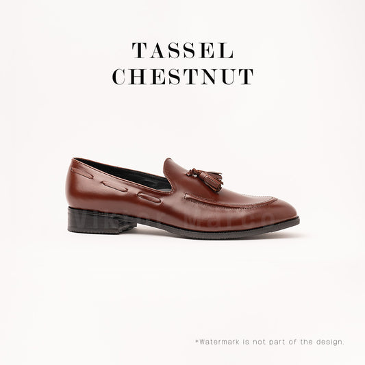 Ilakad Tassel Chestnut Loafer Men Genuine Leather Dress Formal Shoes Marikina Made