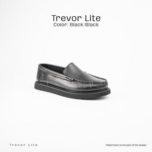 Ilakad Trevor LITE Black / Black Loafer Rubber Outsole Smart Casual Formal Genuine Leather Shoes Marikina Made