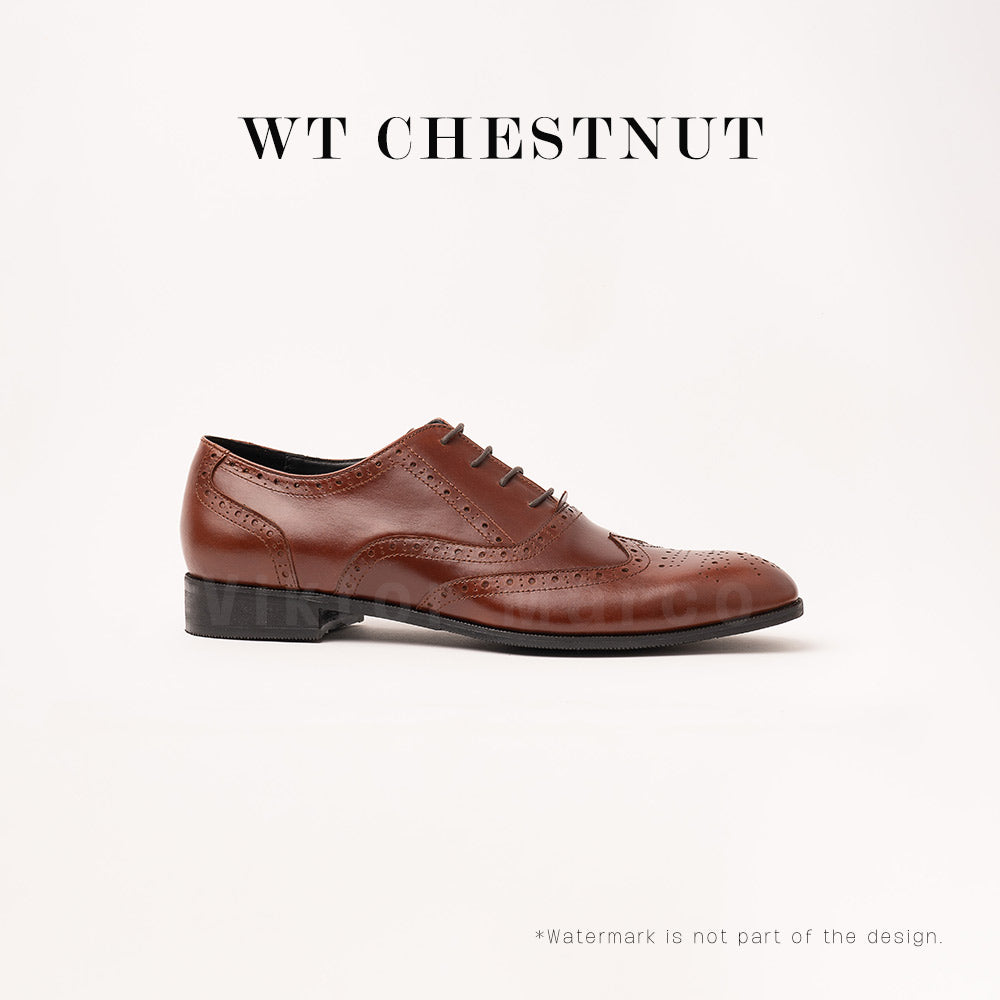 Ilakad Wingtip Chestnut Oxford Men Genuine Leather Dress Formal Shoes Marikina Made