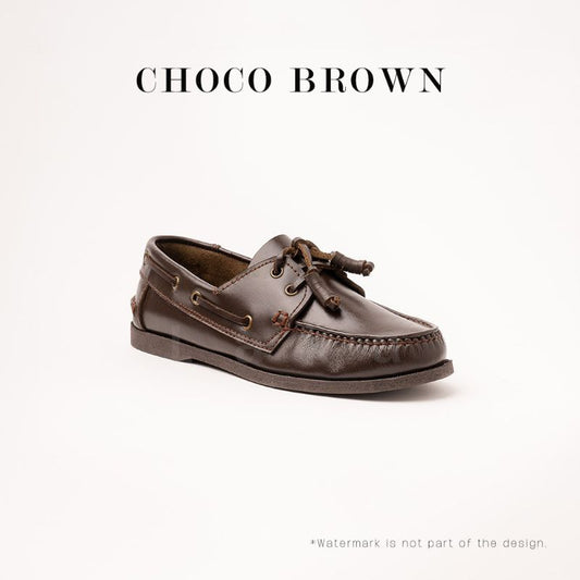 Ilakad Choco Brown Boat Shoes Topsider Men Genuine Leather Shoes Marikina Made