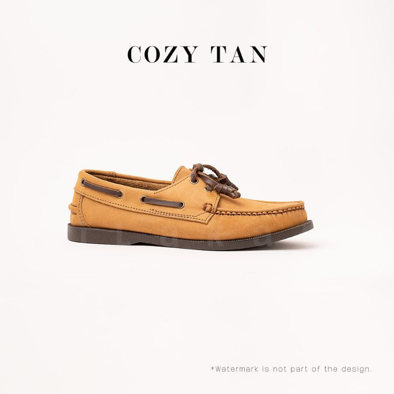 Ilakad Cozy Tan Boat Shoes Topsider Men Genuine Leather Shoes Marikina Made