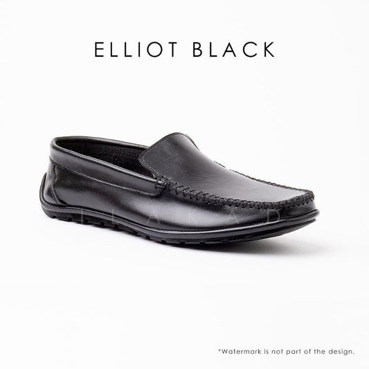 Ilakad Elliot Black Driving Loafer Shoes Men Slip on Genuine Leather Shoes Marikina Made