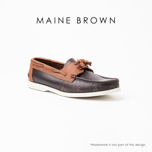 Ilakad Maine Brown Boat Shoes Topsider Men Genuine Leather Shoes Marikina Made
