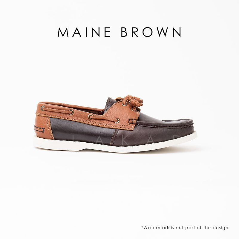 Ilakad Maine Brown Boat Shoes Topsider Men Genuine Leather Shoes Marikina Made