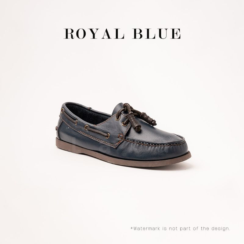 Ilakad Royal Blue Boat Shoes Topsider Men Genuine Leather Shoes Marikina Made
