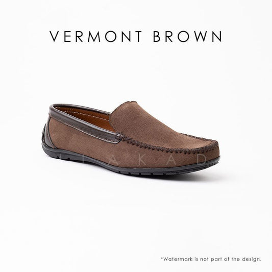 Ilakad Vermont Brown Driving Loafer Shoes Men Slip on Genuine Leather Shoes Marikina Made
